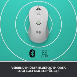 Logitech Signature M650 myš bezdrátový, Bluetooth® optická bílá 5 tlačítko 4000 dpi