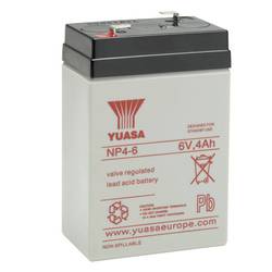 Yuasa NP4-6 olověný akumulátor 6 V 4 Ah olověný se skelným rounem (š x v x h) 70 x 105.50 x 47 mm nepatrné vybíjení