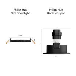 Philips Hue Vestavné pouzdro; 929003712401 Hue WCA Slim 12 W