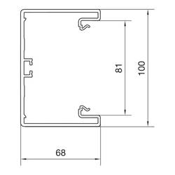 Hager BR6510019016 parapetní lišta Spodní díl (d x š x v) 2000 x 100 x 68 mm 2 m dopravní bílá