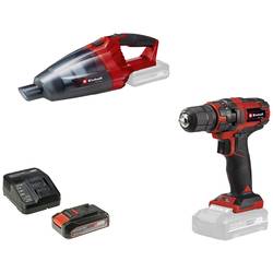 Einhell TC-CD 18/35+TE-VC 18 (1x2,5Ah) aku vrtací šroubovák, 1.5 Ah vč. nabíječky, vč. 32dílné sady bitů, akumulátor, Ruční vysavač plus, 4326596