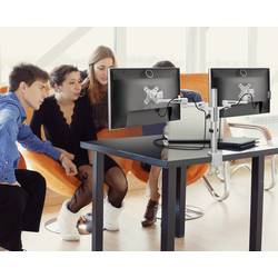 SpeaKa Professional držák na stůl pro monitor SP-5986112 2 Displej: (s) 33,0 cm (13) - 68,6 cm (27) šedá nastavitelná výška, naklápěcí, nakláněcí, otočný
