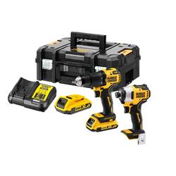DEWALT DCK2062D2T DCK2062D2T-QW sada nářadí Aku vrtací příklepový šroubovák, Akumulátorový příklepový šroubovák, Akumulátor, nabíječka akumulátorů 6dílná