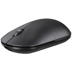 Renkforce RF-WM-200 optická myš, přenos bezdrátový, Bluetooth®, 3 tlačítko, 800 dpi, 1200 dpi, 1600 dpi, 2400 dpi, 4000 dpi, černá