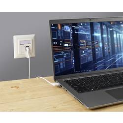 Renkforce RF-6071562 RJ45 síťové kabely, propojovací kabely CAT 6 U/UTP 2.00 m bílá Zásuvné kontakty otočné o 360°, Zahnutý kabelový vývod 1 ks