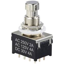 TRU COMPONENTS TC-12193716 Tlačítkový spínač 4P2T s přímým kolíkem Spínací proud (max.): 4 A 1 ks
