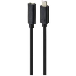 Renkforce USB kabel USB 3.2 Gen2 USB-C ® zástrčka, USB-C ® zásuvka 2.00 m černá PVC plášť RF-4755222