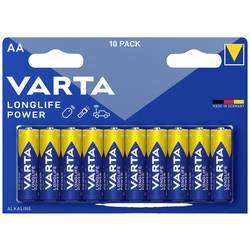 Varta LONGLIFE Power AA Bli 10 tužková baterie AA alkalicko-manganová, 2.96 Ah, 1.5 V, 10 ks