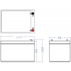 Green Cell 118270468 AGM08 olověný akumulátor 12 V 14 Ah olověný se skelným rounem (š x v x h) 151 x 95 x 98 mm plochý konektor 6,35 mm odolné proti více