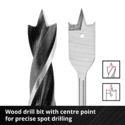 Einhell 108788 95dílná sada bitů a vrtáků kov, kámen, beton, dřevo, zdivo 3 mm, 4 mm, 5 mm, 6 mm, 7 mm, 8 mm, 9 mm, 10 mm, 12 mm, 14 mm, 16 mm, 18 mm, 22 mm