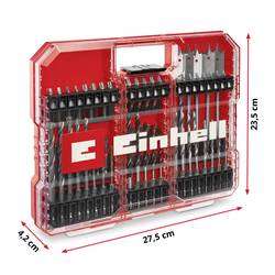 Einhell 108788 95dílná sada bitů a vrtáků kov, kámen, beton, dřevo, zdivo 3 mm, 4 mm, 5 mm, 6 mm, 7 mm, 8 mm, 9 mm, 10 mm, 12 mm, 14 mm, 16 mm, 18 mm, 22 mm