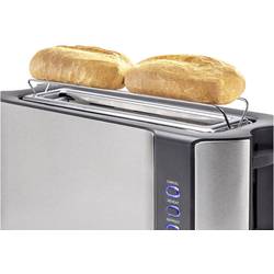 Princess topinkovač s vestavěnou funkcí ohřívání pečiva nerezová ocel, černá