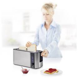 Princess topinkovač s vestavěnou funkcí ohřívání pečiva nerezová ocel, černá