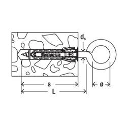 Fischer Fischer Šroub s okem fischer GS 8 x 100 1 sada 1 sada