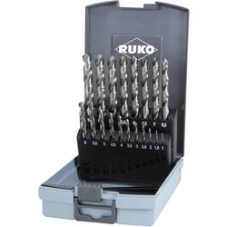 RUKO 214214RO HSS-G sada spirálových vrtáku do kovu, 19dílná, DIN 338, válcová stopka, 1 sada