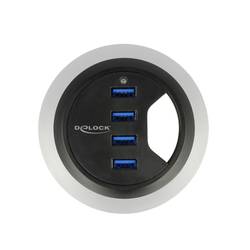 Delock 62868 USB Hub 4 porty USB-A USB 3.1 Gen1 5 GBit/s černá 62868