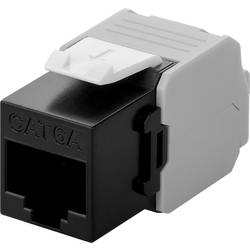 Goobay Goobay 90692 Keystone Modul RJ45 Kupplung CAT6 A Verbinder RJ 45 Stecker Schwarz RJ45 vestavný modul Keystone CAT 6A 1 ks