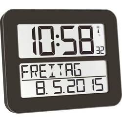 TFA Dostmann 60.4512.01 DCF nástěnné hodiny 25.8 mm x 21.2 mm x 3 mm, černá