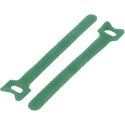 TRU COMPONENTS kabelový manažer na suchý zip ke spojování háčková a flaušová část (d x š) 150 mm x 12 mm zelená 20 ks
