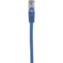 Renkforce RF-5044038 RJ45 síťové kabely, propojovací kabely CAT 6A S/FTP 1.00 m modrá s ochranou, samozhášecí 1 ks