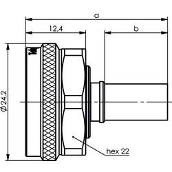 Telegärtner J01440A0010 100025187 F konektor zástrčka, rovná 50 Ω 1 ks