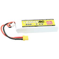 LemonRC 15706 akupack Li-Pol (modelářství), 7.4 V, 850 mAh, články 2, 35 C, Softcase, XT30