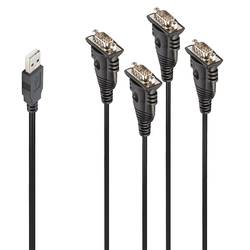 LINDY USB kabel USB-A zástrčka, VGA 9pól. Zástrčka 0.94 m černá 42675