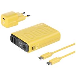 RealPower PB-10000 Power Pack powerbanka Li-Ion, 10000 mAh, USB, USB-C®, žlutá