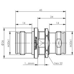 Telegärtner J01442C0002 100025322 Konektor 4,3-10 50 Ω 1 ks