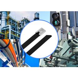 TRU COMPONENTS TC-12656616 TRU COMPONENTS TC-12656616 Ocelové stahovací pásky 200 mm 7.9 mm AISI 316 s povrchovou úpravou 100 ks 200 mm 7.9 mm AISI 316 s