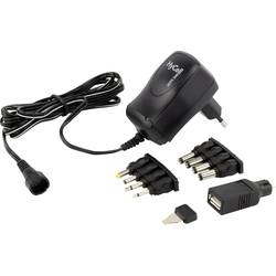 HyCell 1201-0006 zásuvkový napájecí adaptér s redukcemi, nastavitelný 3 V/DC, 4.5 V/DC, 5 V/DC, 6 V/DC, 7.5 V/DC, 9 V/DC, 12 V/DC 600 mA 7.2 W