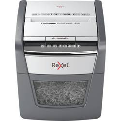 Rexel Optimum AutoFeed 45X skartovačka 45 listů mikrořez 4 x 28 mm P-4 20 l Křížový řez kancelářské sponky, sponky do sešívačky, kreditní karty
