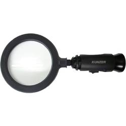 Kunzer 7LL01, Lupe ruční lupa s LED osvětlením , Velikost objektivu: (Ø) 90 mm, černá