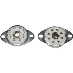 elektronková patice 1 ks 156848 Pólů: 8 Typ patice: Loktal Způsob montáže: šasi Materiál:keramika 17.5 mm