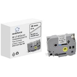 Renkforce RF-LT-BTZe141 páska do štítkovače kompatibilní náhradní Brother TZe-141 18 mm Barva pásky: transparentní Barva písma: černá, 8 m