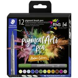 Staedtler pigment brush pen Nature Colour 371 C12-3 popisovač barevná , přírodní 12 ks