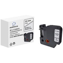 páska do štítkovače Renkforce RF-LT-D45010 kompatibilní náhradní DYMO D1 - 45010 12 mm Barva pásky: transparentní Barva písma: černá 7 m
