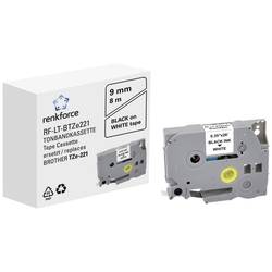 Renkforce RF-LT-BTZe221 kompatibilní náhradní Brother TZe-221 9 mm Barva pásky: bílá Barva písma: černá 8 m