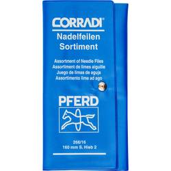 PFERD TOOLS 12314084 Sada jehlových pilníků CORRADI švýcarské síto 2 v PVC svinovací brašně Délka 160 mm 1 ks