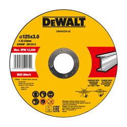 DEWALT DWA4522IA-AE Řezný kotouč 125 mm 1 ks kov, nerezová ocel, železo
