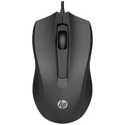 HP 100 optická myš, přenos kabelový, 3 tlačítko, 1600 dpi, černá