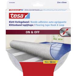 tesa podlahářská páska se suchým zipem, lepicí, (d x š) 25 m x 50 mm, bílá, 1 ks