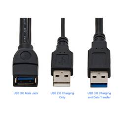 Renkforce USB kabel USB 3.0 USB-A zástrčka, USB-A zásuvka 0.50 m černá RF-5719752