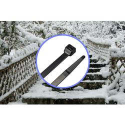 TRU COMPONENTS TC-12523704, stahovací pásky, 7.6 mm, 380 mm, černá, Odolnost proti chladu, 100 ks