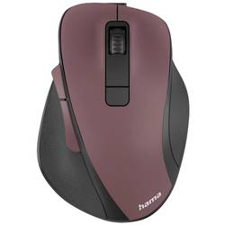 Hama optická ergonomická myš, bezdrátový, 6 tlačítko, 1600 dpi, bordó