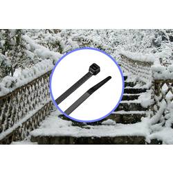 TRU COMPONENTS TC-12523696, stahovací pásky, 4.8 mm, 250 mm, černá, Odolnost proti chladu, 100 ks