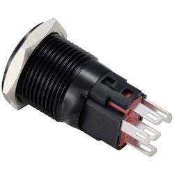 TRU COMPONENTS TC-12647444 tlačítko 250 V/AC 3 A 1x vyp/(zap) IP65 zelená bez aretace Eloxovaný hliník 1 ks