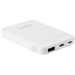 Intenso XS5000 powerbanka Li-Pol, 5000 mAh, USB-A, USB-C®, microUSB, bílá, Indikátor stavu