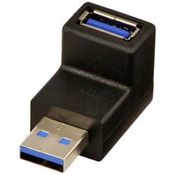 LINDY USB 3.0 adaptér [1x USB 3.0 zástrčka A - 1x USB 3.2 gen. 1 zásuvka A] USB 3.0 90 Degree Down Type A Male to A Female Right Angle Adapter