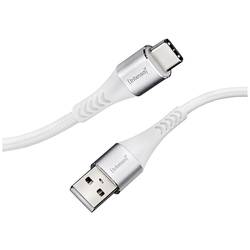 Intenso USB kabel USB 2.0 USB-A zástrčka, USB-C ® zástrčka 1.50 m bílá látkový potah 7901102